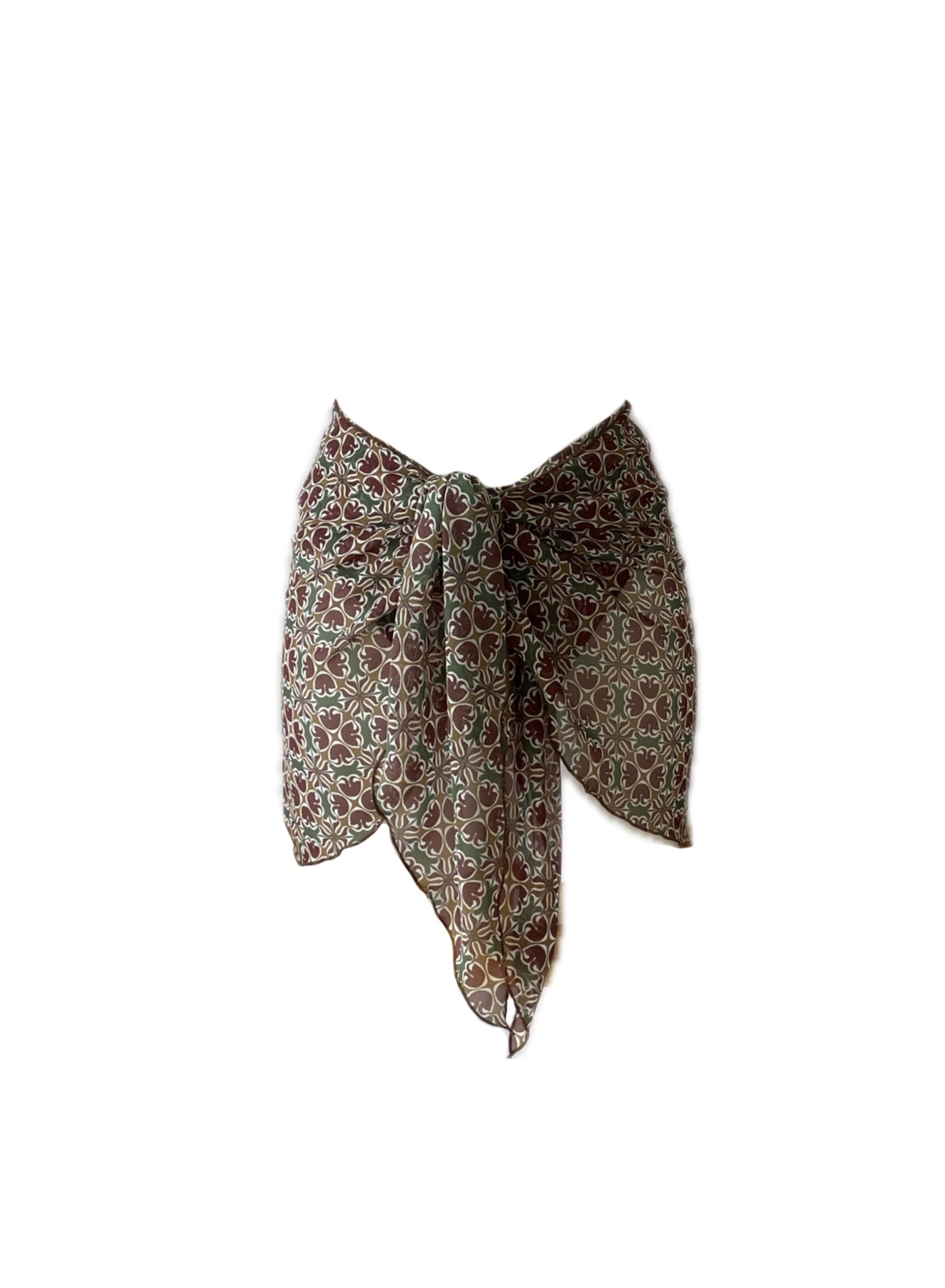 Lisbon Tile Mini Beach Cover-up Skirt